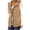 Khaki, variant on Women's Casual Cargo Vest Zip Up Sleeveless Drawstring Waist Utility Waistcoat Multi Pockets Outdoor Travel Layering Gilet Jacket White