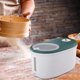 thumbnail image 4 of Dispensador de de cocina con tapa con taza medidora de gran capacidad a prueba de humedad, almacenamiento de contenedores de granos para cocina Verde 10KG mayimx dispensador de cereales, 4 of 8