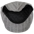 thumbnail image 4 of Adelphi Wool Pinstripe Square Bill Ivy Cap - M - Silver, 4 of 4