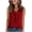 Red, variant on cocolona Womens Summer Trendy Tank Tops V Neck Ruffle Sleeveless Solid Color Shirts Casual Vacation Outfits Blouses