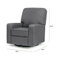 thumbnail image 4 of DaVinci Perry Swivel Glider Rocking Chair, Shadow Grey, 4 of 6