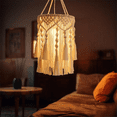 thumbnail image 4 of Boho Hanging Lamp Handmade Macrame Shade Plug in Pendant Light, 4 of 6