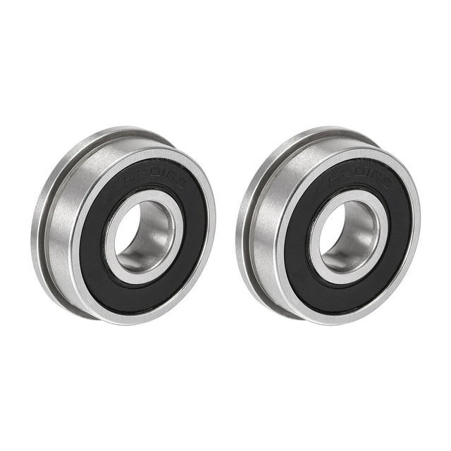 Unique Bargains F6201-2RS Roulements à Billes à Bride en Acier Chromé Doublement Scellés 12x32x10mm 2 Pack