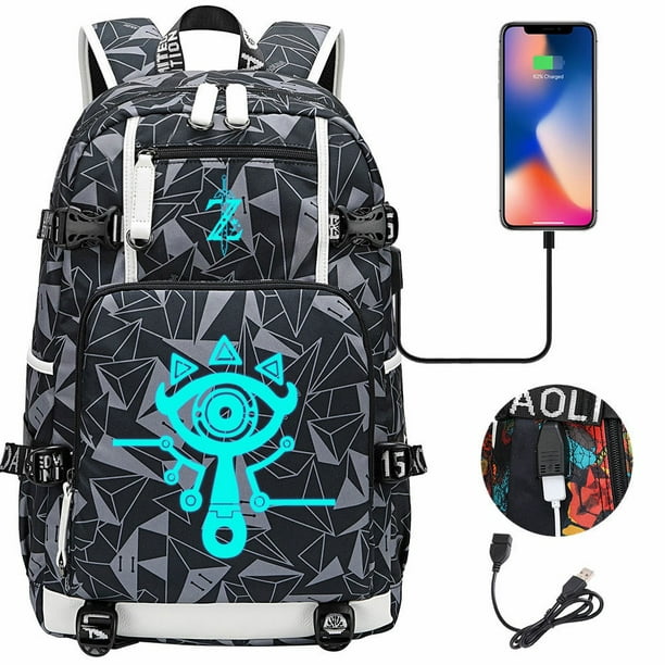 The Legend Of Zelda Auriculares USB Jóvenes Estudiante Mochila Escolar Hombres Mujeres Ocio Viaje