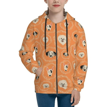 

Hoodies for Teen Girls Boys Cute Dog Puppy cool Long Sleeve Youth Kids Essentials Zip Up Hoodie Lghtweight Fashion Hoodies & Sweatshirts Jacket Fall Winter Outfits Tops