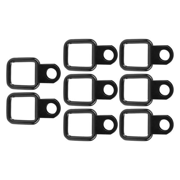 M Buder Anclajes de Anillo en D para Jeep Wrangler JK YJ TJ JKU Sports Sahara Freedom Rubicon 1995-2017, Kit de 8 Piezas de Extracción Rápida (2.8x4.8 cm / 1.1x1.9 in)