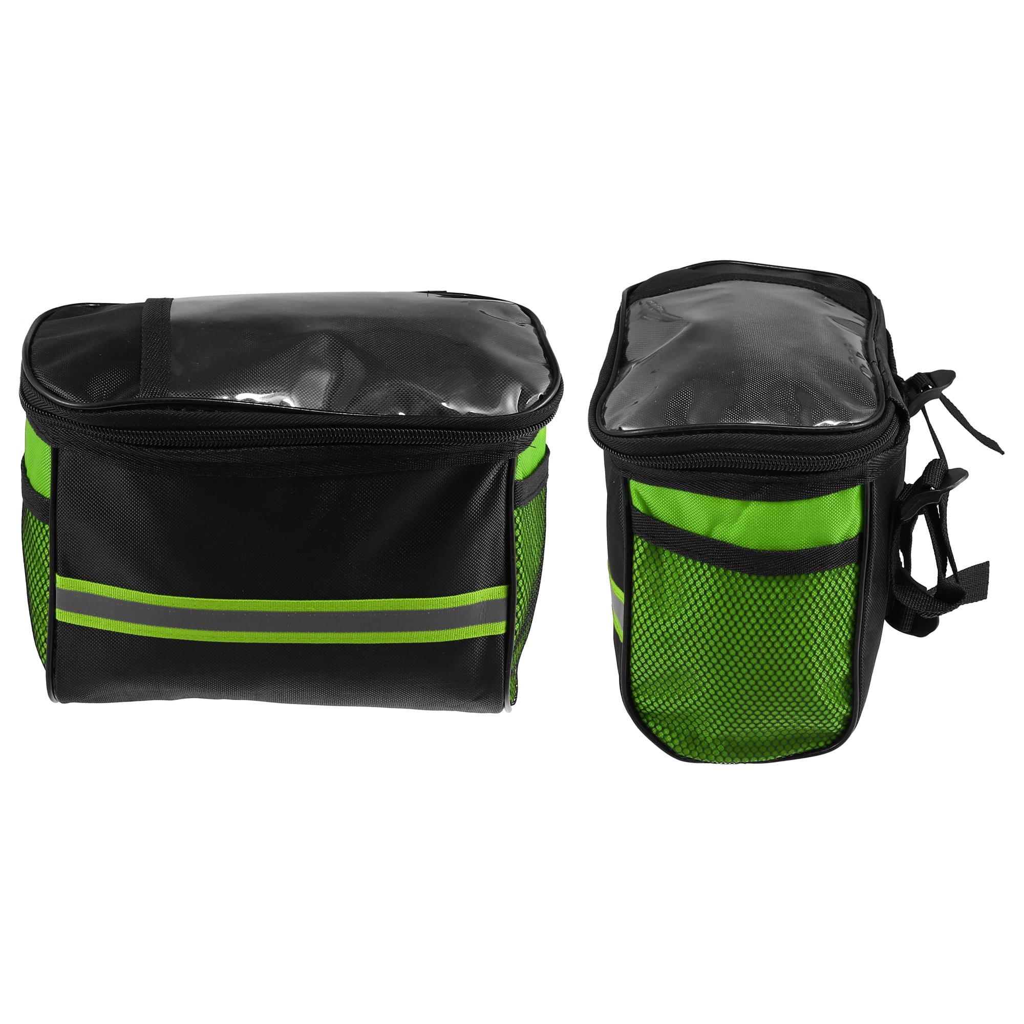 Unique Bargains 5L Capacity Bike Handlebar Bag with 7 Inch Touch Screen Holder Green