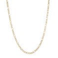 thumbnail image 3 of Luxurman 10K 24" Yellow Solid Gold 7mm Diamond Cut Figaro Chain Link Necklace with Lobster Clasp, 3 of 3