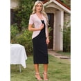 thumbnail image 4 of DARING DIVA Women's Short Sleeve Crochet Open Front Knit Cardigan Shrugs XS Light Pink, 4 of 6