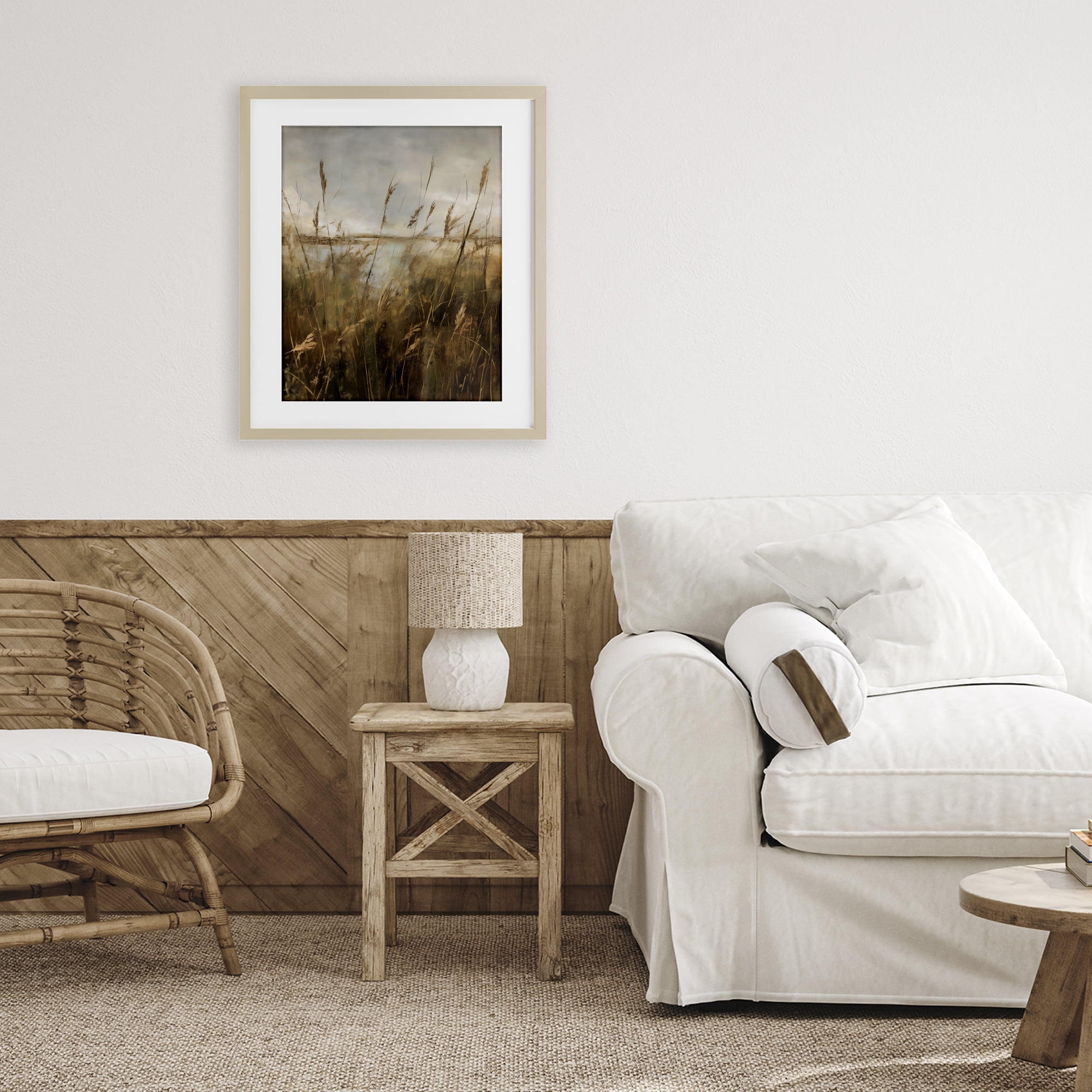 Stupell Industries Tall Grass Beside Quiet Lake Birch Framed Print Under Glass, design by Creative Studio