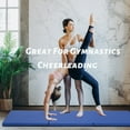 thumbnail image 2 of CL.HPAHKL Folding Gymnastics Mats, 6' x 2' Gymnastics Tumbling Mats with Carrying Handles Folding Exercise Mat 2 Inch Thick PU Leather Cheer Mats for Aerobics Yoga Stretching, Kid Play, Blue, 2 of 7