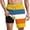 Yellow, variant on Men's Swim Trunks with Compression Liner 7" Quick Dry Board Shorts Striped Bathing Suits, 4-Way Stretch Anti-Chafe Summer Beach Bermuda Short Pants for Vacation Surfing