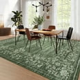 thumbnail image 2 of HOMERRY Washable 8' x 10' Area Rug for Living Room Farmhouse Modern Floral Bordered Green Rug Non Shedding Indoor Carpet, 2 of 7