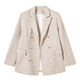 thumbnail image 4 of MPWEGNP Cardigan à Poches Couleur Unie Chaud pour Femmes Veste de Costume Mi-Longue, Blanc, TG, 4 of 5