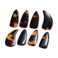 thumbnail image 4 of Fiocias 8 Pieces Guzheng Finger Picks Children Guzheng Nail Covers Fingertip Covers Chinese Zither Finger Picks Musical Instrument Accessories Comfortable Polymer Composite Material Brown, 4 of 8