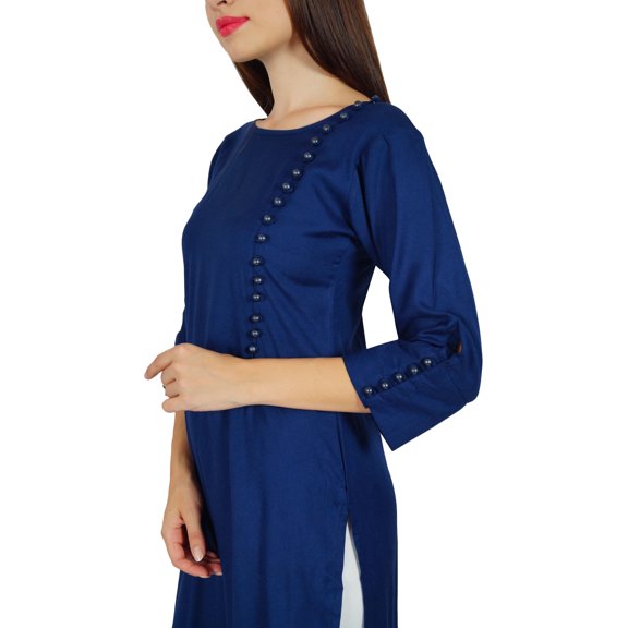 Bimba Women Custom Kurta Designer Kurti 3/4 Sleeve Formal Casual Tunic Blouse