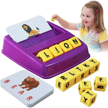 FashFlow Learning Games for Kids - Matching Letter Game for Kids - Spelling Learning Flash Cards Gifts for Boys Girls Age 3-8