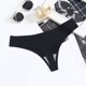 thumbnail image 2 of Gibobby Tangas de mujer ilusion Nuevos calzoncillos sexy transpirables de cintura para mujer(Negro,Talla única), 2 of 3