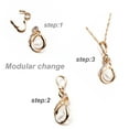 thumbnail image 3 of Zpsolution Double Opening Interchangeable Pearl Enhancer Connector Shortener Pendant Bail Clasp Infinity Figure Eight Shaped Silver/Gold/Rose Gold, 3 of 6