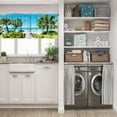 thumbnail image 5 of LALILO Kitchen Curtain Valance White Sand Beach Beach Nature Rod Pocket Window Curtain 52"x 18" Set of 2, 5 of 5