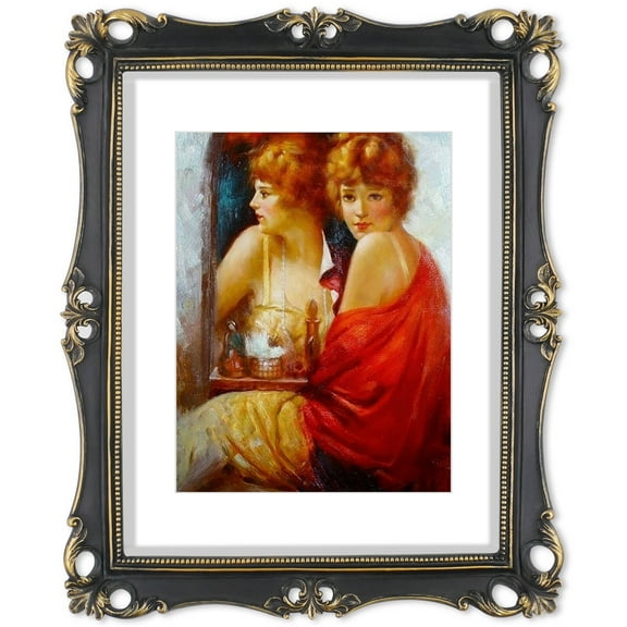 Picture Frames 11x14 Matted to 8x10, Black Photo Frames Vintage Poster Frame 11 x 14 for Home Office Decor