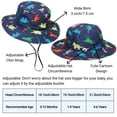 thumbnail image 5 of 2 Pack Baby Toddler Sun Hat UPF 50+ Sun Protection Bucket Hats for Boys Girls Wide Brim Beach Hat Kids Bucket Hat Age 0-6 Years, 5 of 7