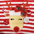 thumbnail image 4 of Actoyo Toddler Baby Christmas Dress Kids Girls Long Sleeve Dresses Striped Skirts Xmas Dress Red 5-6 Years, 4 of 7