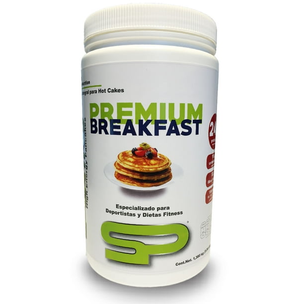 Harina Integral para Hotcakes Alta Proteína, Premium Breakfast Hotcake, Bote con 1.38 kg Sportivo SP Premium Breakfast Hotcake