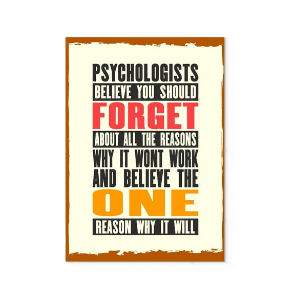 Ezposterprints Motivational Inspirational Posters for Home Office School Classroom Kidsroom - Motivational Quotes Poster Printing - Wall Art Print - Quote: Psychologists - 12X18 inches