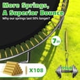 thumbnail image 4 of FIZITI 16FT Trampoline with Basketball Hoop, Enclosure Net, Light, Sprinkler, Socks, 2000LBS Outdoor Heavy Duty Round Trampoline for 6-8 Kids Adults, 4 of 17