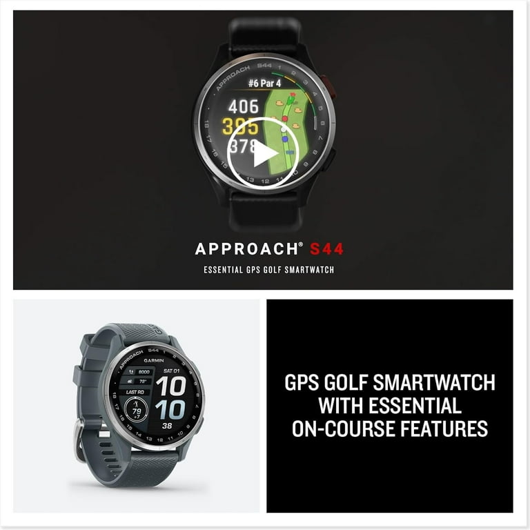 Garmin Approach S44 Essential Golf Watch with GPS, AMOLED Display