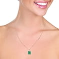 thumbnail image 2 of Galaxy Gold 14K White Gold Emerald Pendant Necklace - May Birthstone - Abundance & Joy - 16" to 24" - Fine Jewelry for Women, 2 of 2