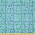 thumbnail image 2 of Ambesonne Rain Fabric by the Yard Microfiber, Calming Aquatic Colors, 2 Yards, Azure Blue Pale Blue, 2 of 4
