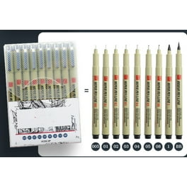 Pigma Micron Pens 005 .2mm 6/Pkg-Black, Blue, Green, Red, Purple