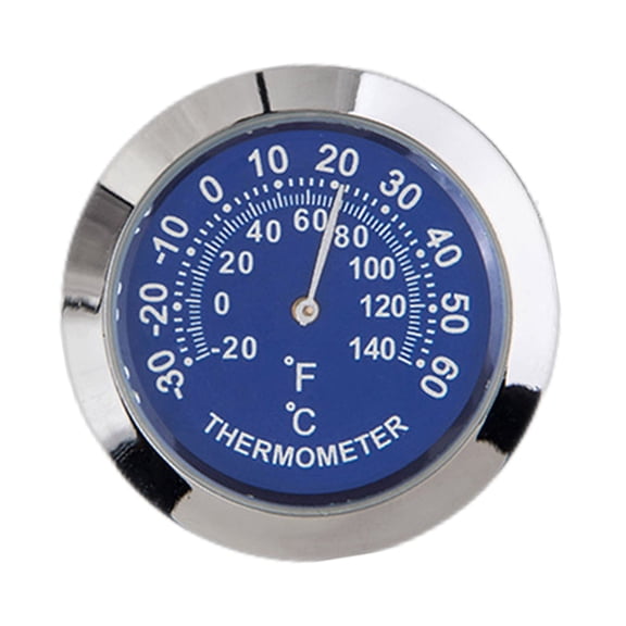 Apooke Mini Car Dashboard Thermometer Mini Vehicle Thermometer Decoration Round Temperature Gauge Humidity Meter Car Decoration