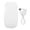 White, variant on M Buder Wireless Bluetooth Mouse, Ergonomic Curved Optical Touch USB C Rechargeable Slim Silent Travel Computer Mouse for PC Laptop, White (4.72 in / 12 cm)