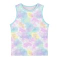 thumbnail image 4 of Toddler Boys Girls Tank Top Tie Dye Graphic Print Round Neck Sleeveless Basic Undershirts Loose Soft Summer Casual T Shirt 3-15Years, 4 of 6
