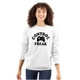 thumbnail image 3 of Control Freak Controller Geek Gamer Unisex Plus Fleece Graphic Sweatshirt Brisco Brands 5X, 3 of 5