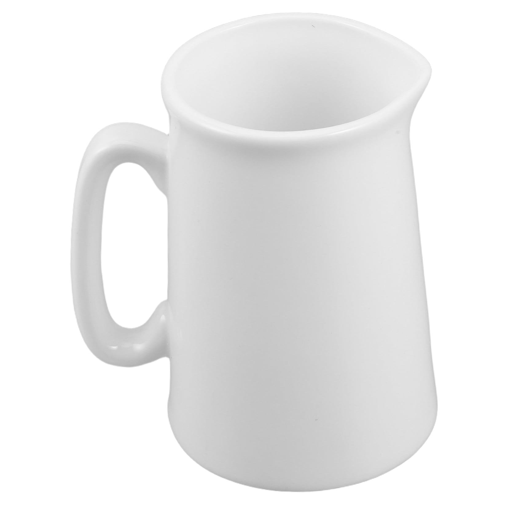 WHAMVOX Creamer Pitcher White Ceramic Pitcher Small Milk Jug with Spout Creamer Dispenser Ceramic Water Pitcher Jug Vase Decorative Water Pitcher