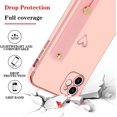 thumbnail image 5 of Compatible with iPhone 12 Case for Women Girls, Bling Luxury Plated Bumper with Cute Love-Heart Design, Adjustable Hand Strap Stand, Raised Edges Shockproof Protection for iPhone 12 - Pink, 5 of 18
