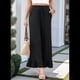 thumbnail image 5 of Pantalones Palazzo de Pierna para Mujer, Cintura Alta, Elásticos, con Cordón y Bolsillos, Color Negro, Talla M, 5 of 8