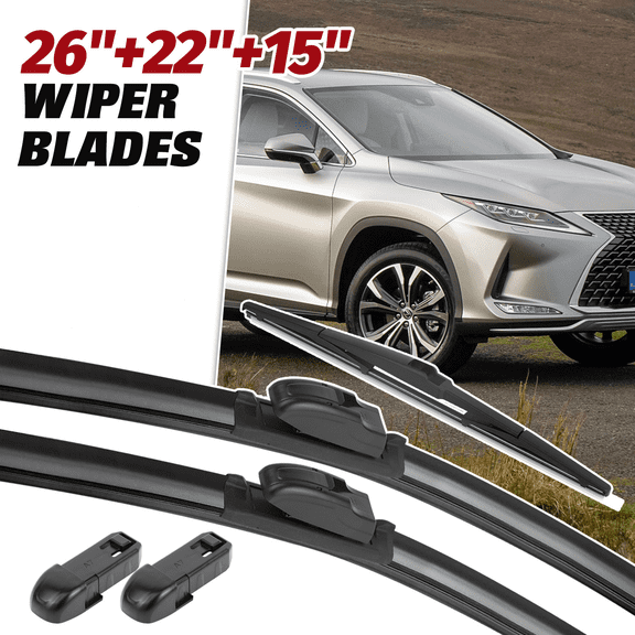 Windshield Wiper Blades 26" 22" 15" Replacement for Lexus RX350 2004-2013 & 2015