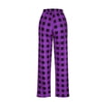 thumbnail image 4 of Dwelliawo Pajama Pants Men Christmas Thanksgiving Pajamas Plaid Comfy Lounge Flannel Pj Pants Cute Cotton Drawstring Sleep Pj Bottoms Purple XL, 4 of 5