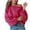 Hot Pink, variant on Jamicy Women's Sweaters Off The Shoulder Sweaters for Women Casual Loose Blouse Trendy Oversized Pullover Y2k Goingout Tops Sexy Fall Sweaters