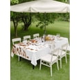 thumbnail image 3 of Outdoor Tablecloth with Umbrella Hole and Zipper, Orange Brown Eucalyptus Rectangle Table Cloth 54x80 Inch Waterproof Tablecloth, Watercolor Spring Weeping Botanical Picnic Table Cover for Patio, 3 of 7
