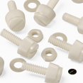 thumbnail image 6 of 50 x Natural, Nylon Plastic Thumbscrews, knurled, M3 x 10mm, (1/8 x 25/64 in), nuts, bolts, washers, 6 of 12