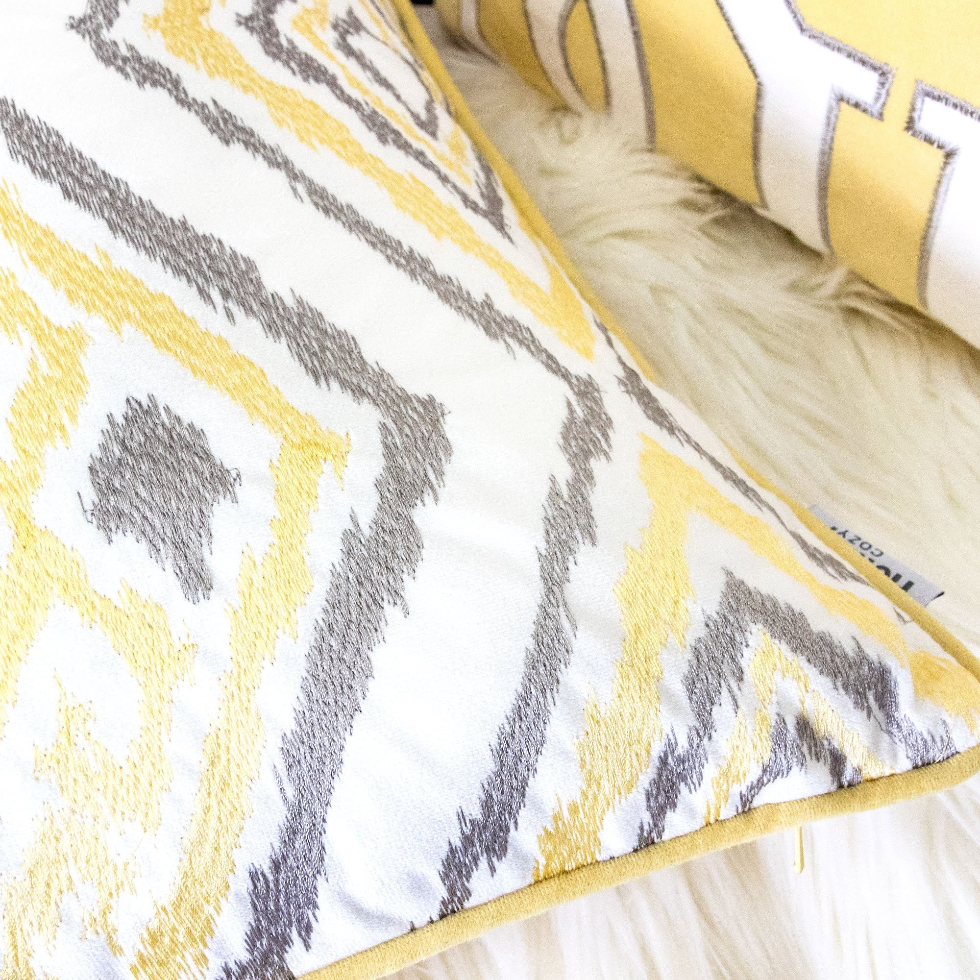 Chelsea Sunshine Abstract Polyester 20 in. x 20 in. Throw Pillow