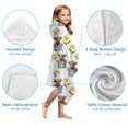 thumbnail image 7 of Highland Cow Bucket Flower Pattern Hooded Bath Towel，50"x30" for Ages 3 To 12 Kids, Quick Dry Lightweight Soft Microfiber Hood Beach Towel Cover Up for Kids, 7 of 7