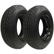 2-Pk Homaster Trailer Tire 8-14.5 LRH 14.5 in. 6x14.5 in. Rim Load Range H Mobile Home RV