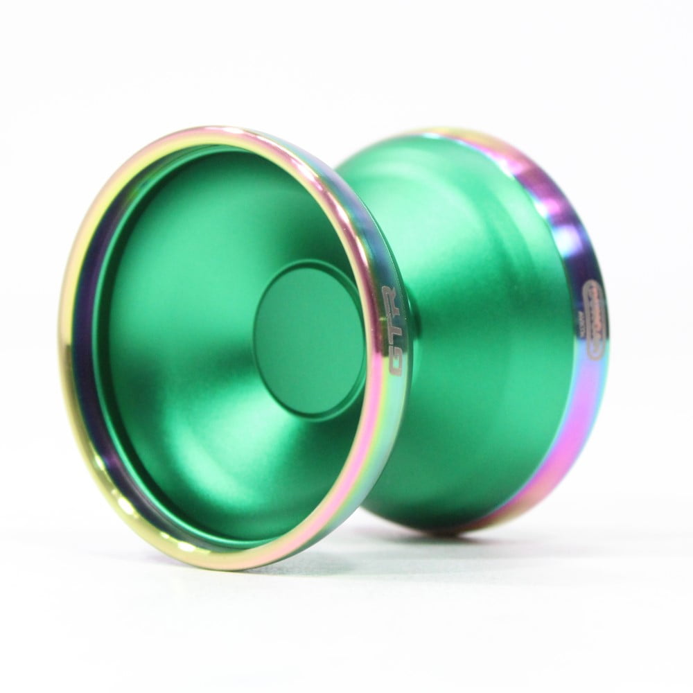 Duncan GTR BETA YoYo BiMetal Premium YoYo (Green with Rainbow Rim